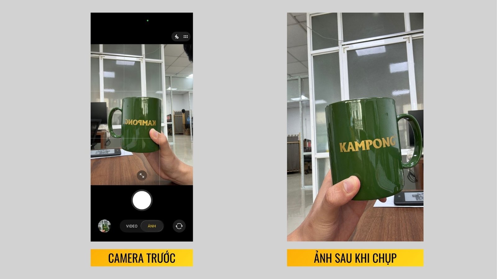 camera iPhone bị ngược