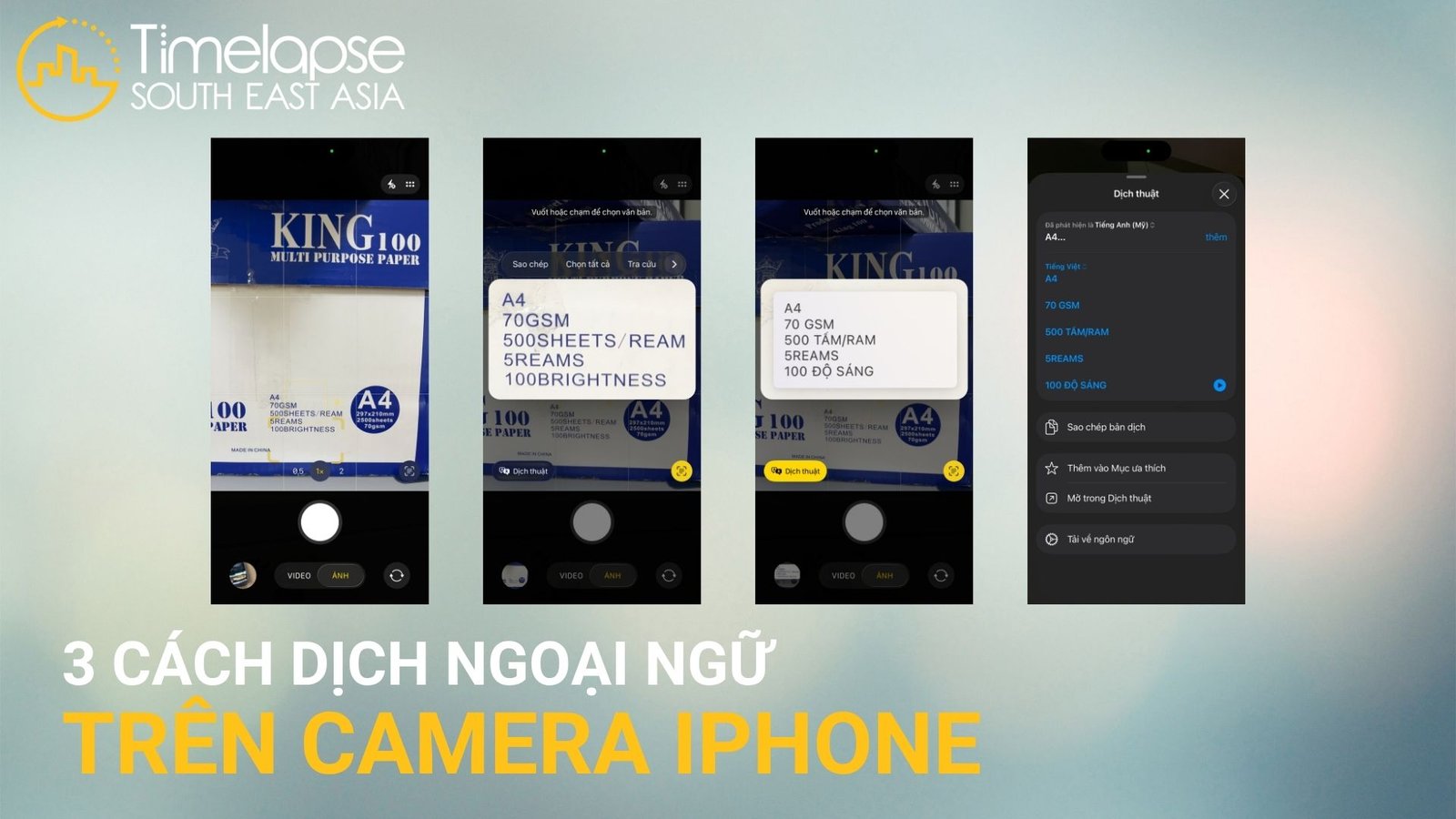 dịch bằng camera trên iphone