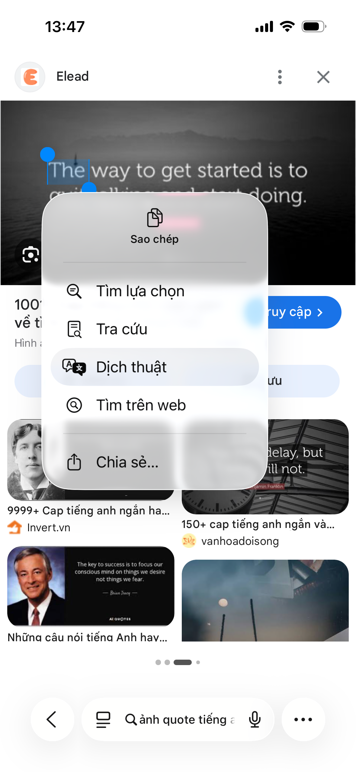 dịch bằng camera trên iphone