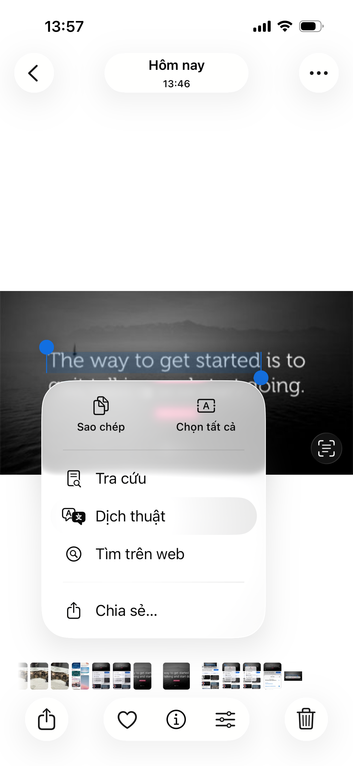 dịch bằng camera trên iphone
