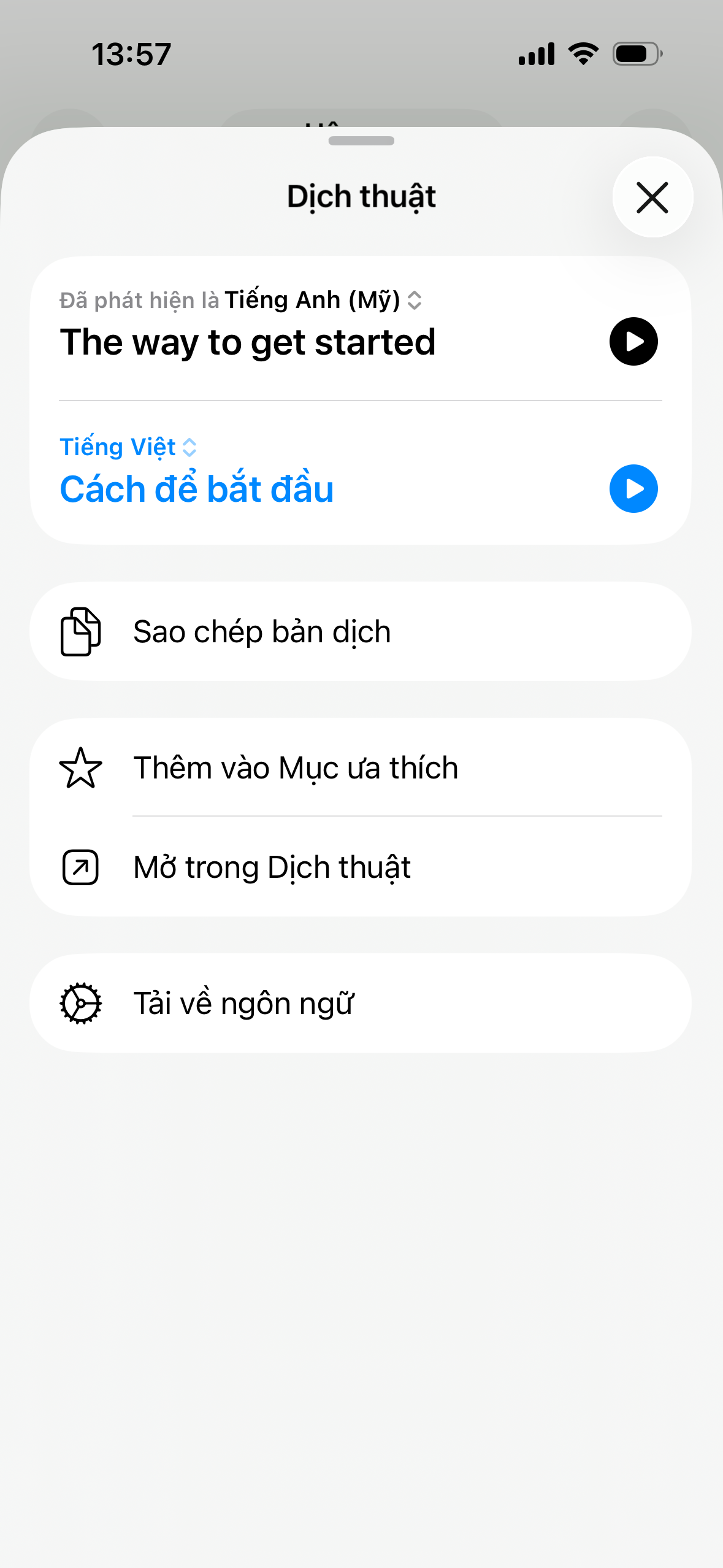 dịch bằng camera trên iphone