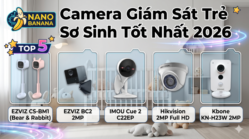Camera Giám Sát Trẻ Sơ Sinh Tốt Nhất: Phân Loại & Kinh Nghiệm Chọn Mua