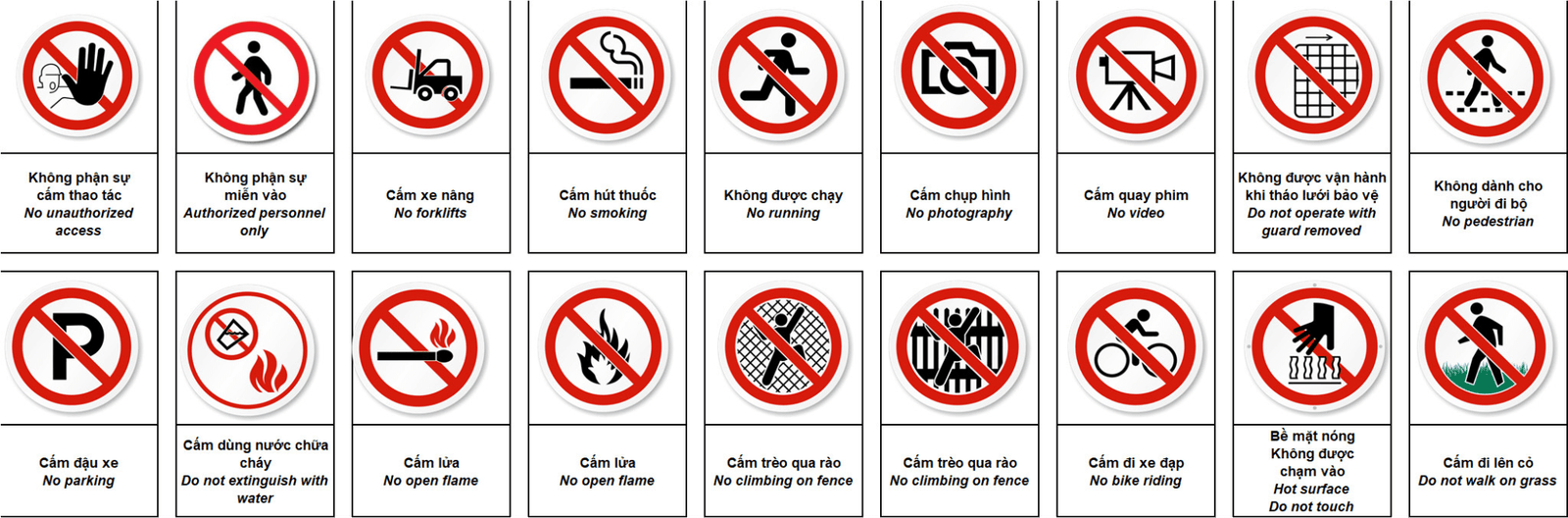 biển báo cấm công trình