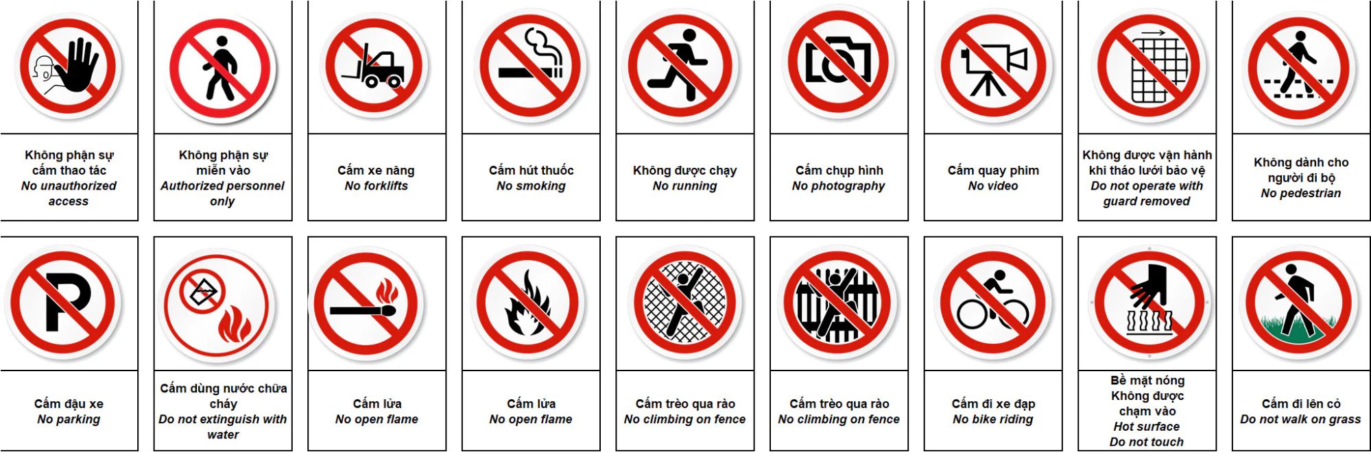 biển báo cấm công trình